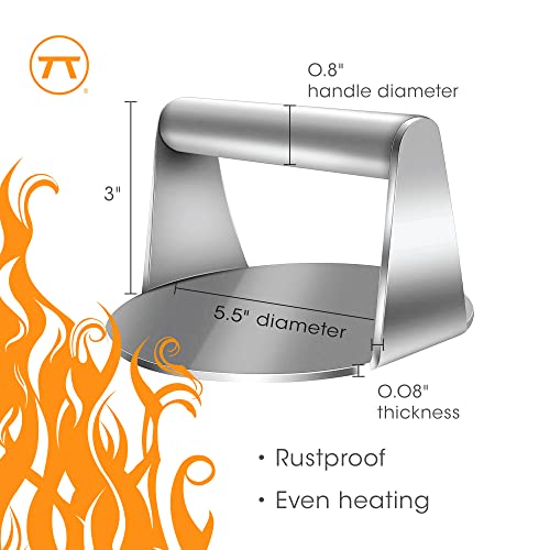 Outset Burger Smasher Stainless Steel Pack of 1