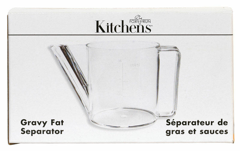 FOX RUN Fat/Gravy Separator Clear Polycarbonate 1-1/2 Cups