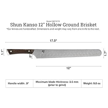 Shun DM0778 Classic HG Brisket Knife, Silver
