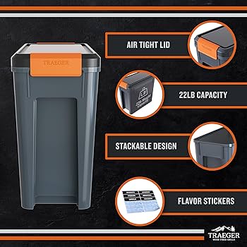 Traeger Pellet Grills 22LB StayDry Pellet Bin Multi Size