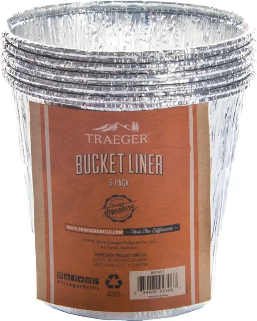 Traeger Pellet Grills Grease Bucket Liners 5-Pack