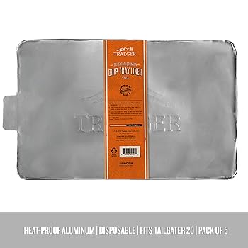 Traeger Tailgater Drip Tray Liners, 5-Pack
