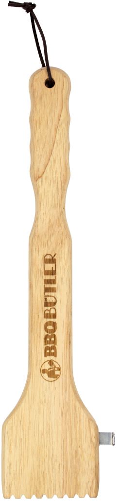 BBQ Butler Oak Grill Scraper with Metal Hook, Bottle Opener