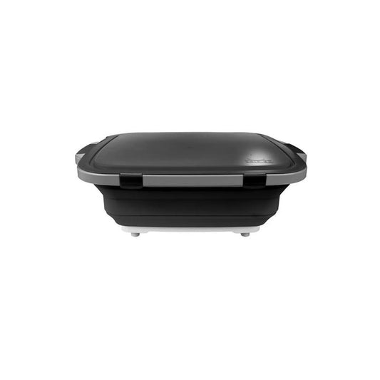 DRIP EZ Collapsible BBQ Prep Tub V2 with Lid Black