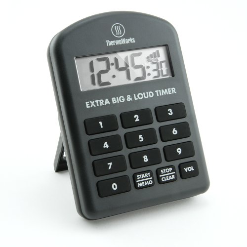 ThermoWorks Extra Big and Loud Timer Charcoal
