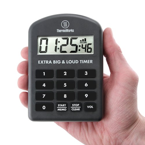 ThermoWorks Extra Big and Loud Timer Charcoal