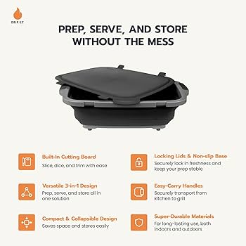 DRIP EZ BBQ Prep Tub V2 XL with Cutting Board