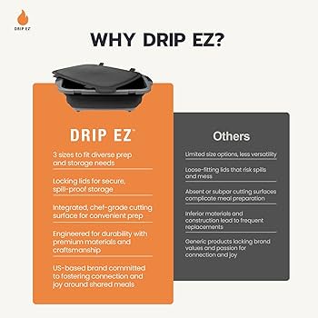 DRIP EZ Collapsible BBQ Prep Tub V2 with Lid Black