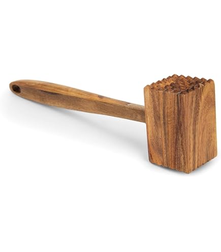 Ironwood Gourmet Acacia Wood Meat Tenderizer 11.5-Inches Brown