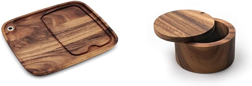 Ironwood Gourmet Acacia Wood Salt Cellar
