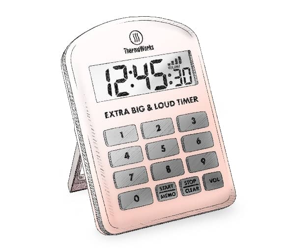 ThermoWorks Extra Big and Loud Timer Charcoal