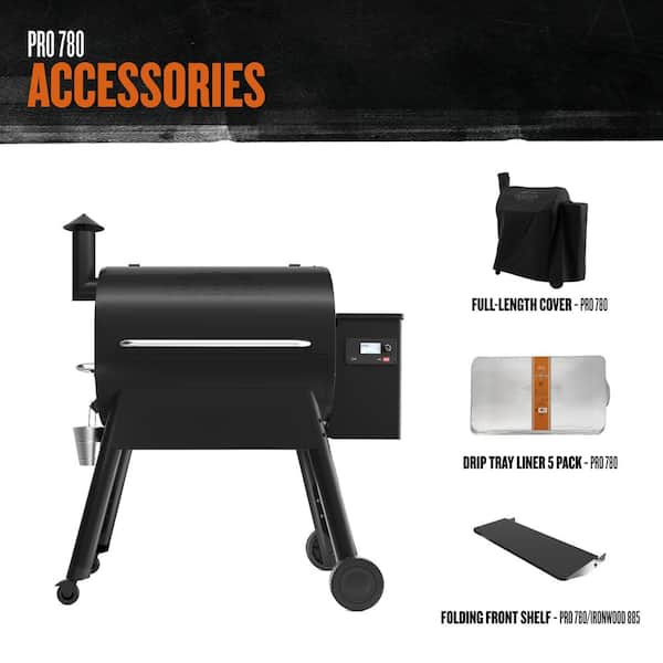 Traeger Pellet Grills Pro 780 Aluminum Drip Tray Liners, 5-Pack