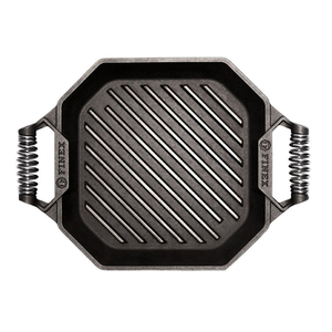 FING1210002  12" Octagonal Cast Iron With Dual Stainless Steel Spring Handles Finex¨ Grill Pan