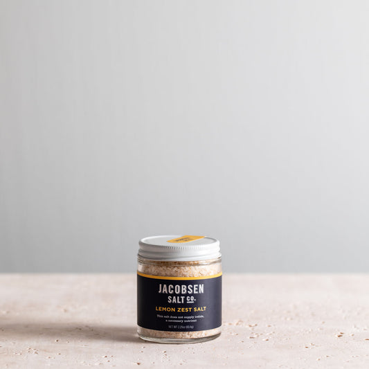 Jacobsen Salt Co. Specialty Sea Salt for Fancy Gourmet Cooking, Infused Sea Salt, Lemon Zest Flavored