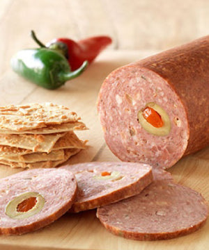 Beef Summer Sausage W/ Cheese, Jalapeno & Olives