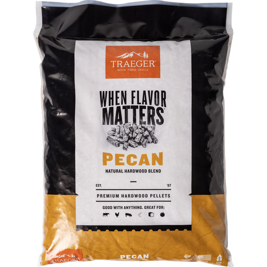 Traeger Grills Pel314 Pecan 100% All-Natural Hardwood Pellets